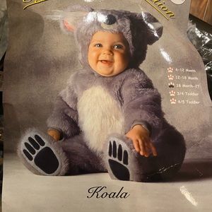 Tom Arma Koala bear costume size 18M-2T